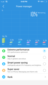 vivo V3Max Battery Mode