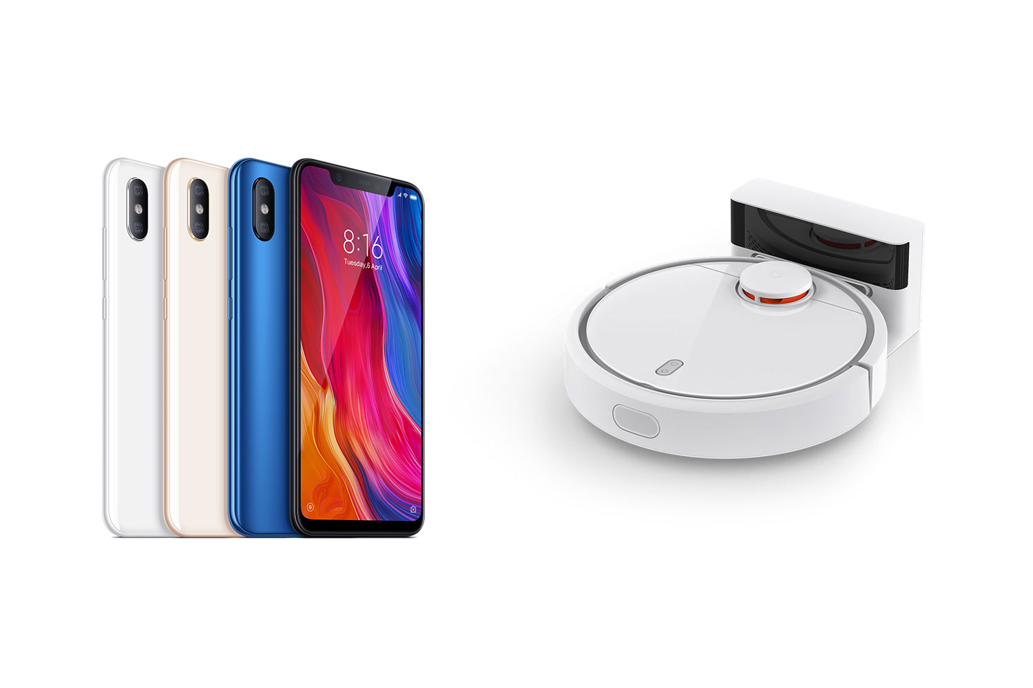 Xiaomi Mi 8 and Mi Robot Vacuum Malaysia