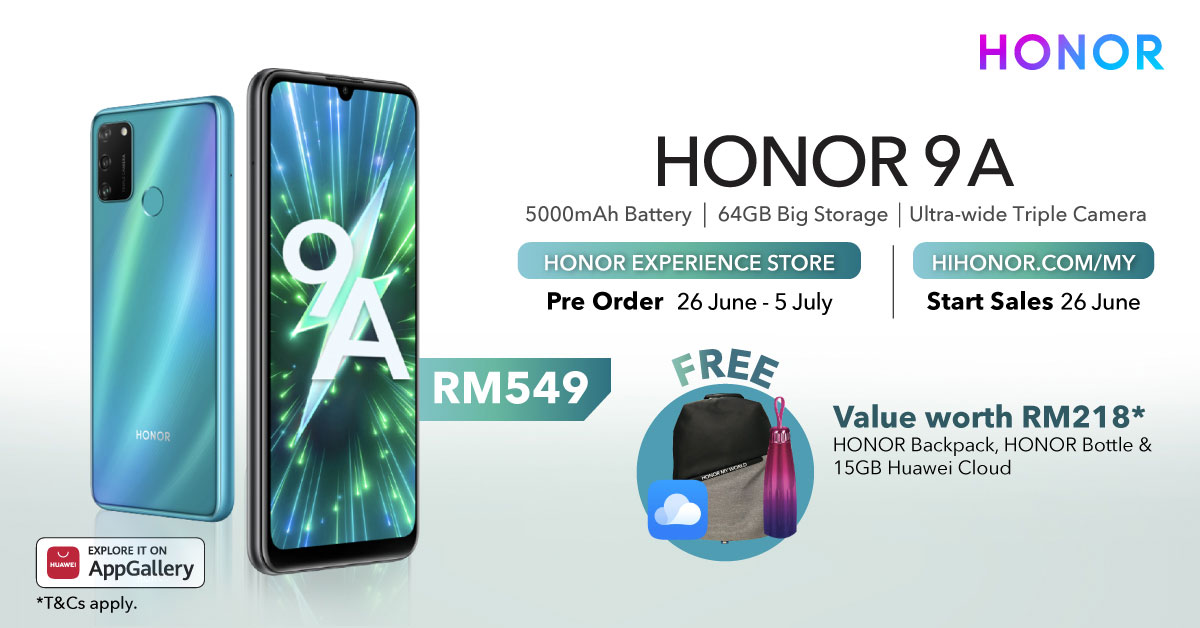 HONOR 9A Availability