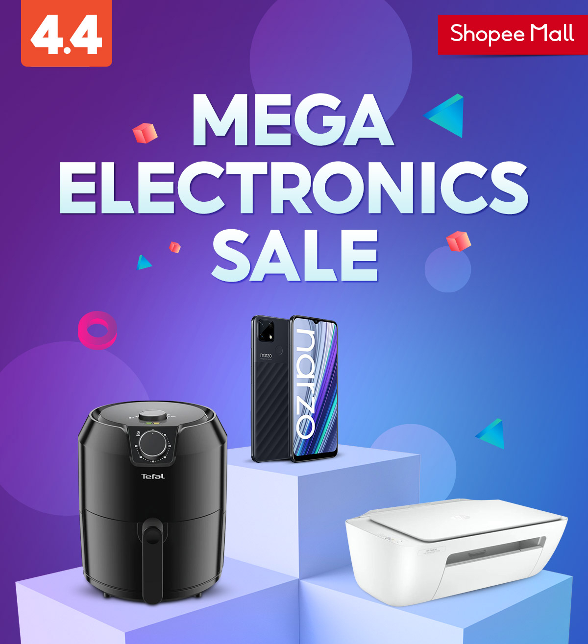 Shopee 4.4 Mega Electronics Sale Offers up to 95% Off